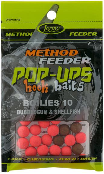 PRZYNĘTA LORPIO HOOK BAITS POP-UPS BOILIES 10 BUBBLEGUM&SHELLFISH